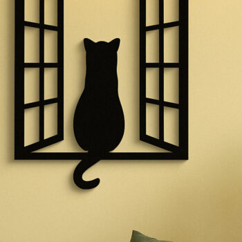 Intra απο ξύλο plywood 3mm-4mm πάχος -  Cricut Cats Art Decor  Cut File Δίασταση 4x4 cm INTRAFABR-120141513 - Image 1