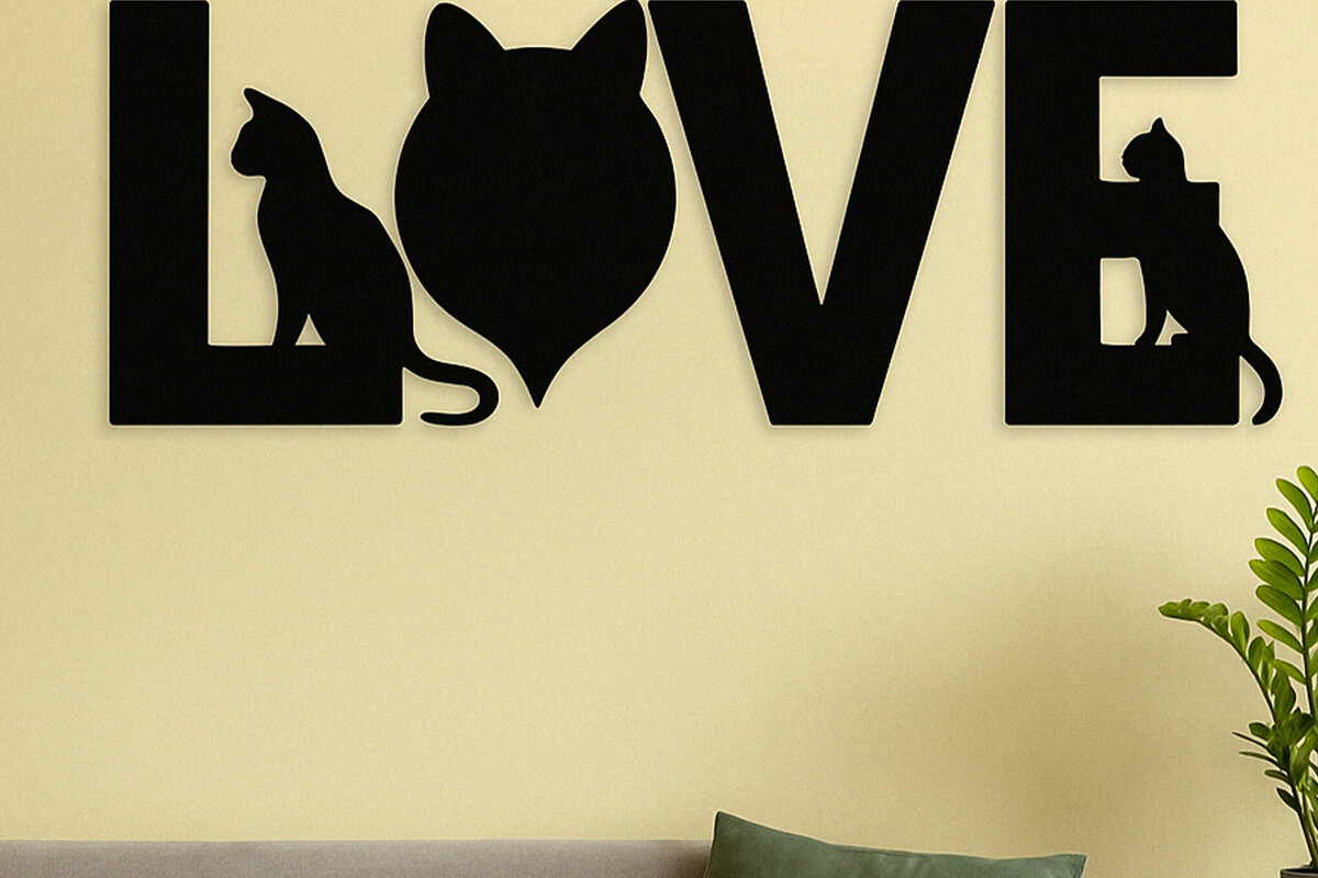 Intra απο ξύλο plywood 3mm-4mm πάχος -  Cricut Cats Art Decor  Cut File Δίασταση 4x4 cm INTRAFABR-120142219