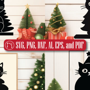 Intra απο ξύλο plywood 3mm-4mm πάχος - Cricut Χριστουγεννιάτικο στολίδι ζώων Δίασταση 4x4 cm INTRAFABR-82517176 - Image 1