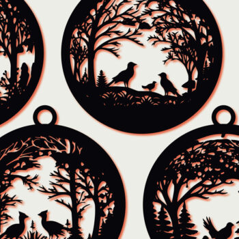 Intra απο ξύλο plywood 3mm-4mm πάχος - Πακέτο Cricut Χριστουγεννιάτικο Animal  Δίασταση 4x4 cm INTRAFABR-83848208 - Image 1