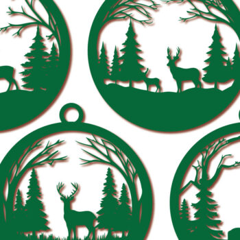 Intra απο ξύλο plywood 3mm-4mm πάχος - Πακέτο Cricut Χριστουγεννιάτικο Animal  Δίασταση 4x4 cm INTRAFABR-83873551 - Image 1