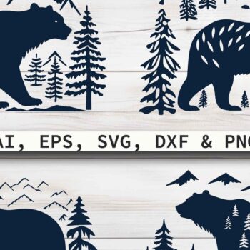 Intra απο ξύλο plywood 3mm-4mm πάχος - Πακέτο Cricut Christmas Bear  Δίασταση 4x4 cm INTRAFABR-80844017 - Image 1