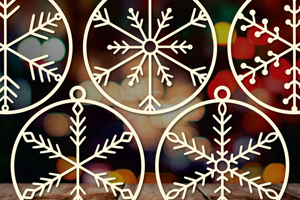 Intra απο ξύλο plywood 3mm-4mm πάχος - Πακέτο Cricut Χριστουγεννιάτικη διακόσμηση  Δίασταση 4x4 cm INTRAFABR-83353625