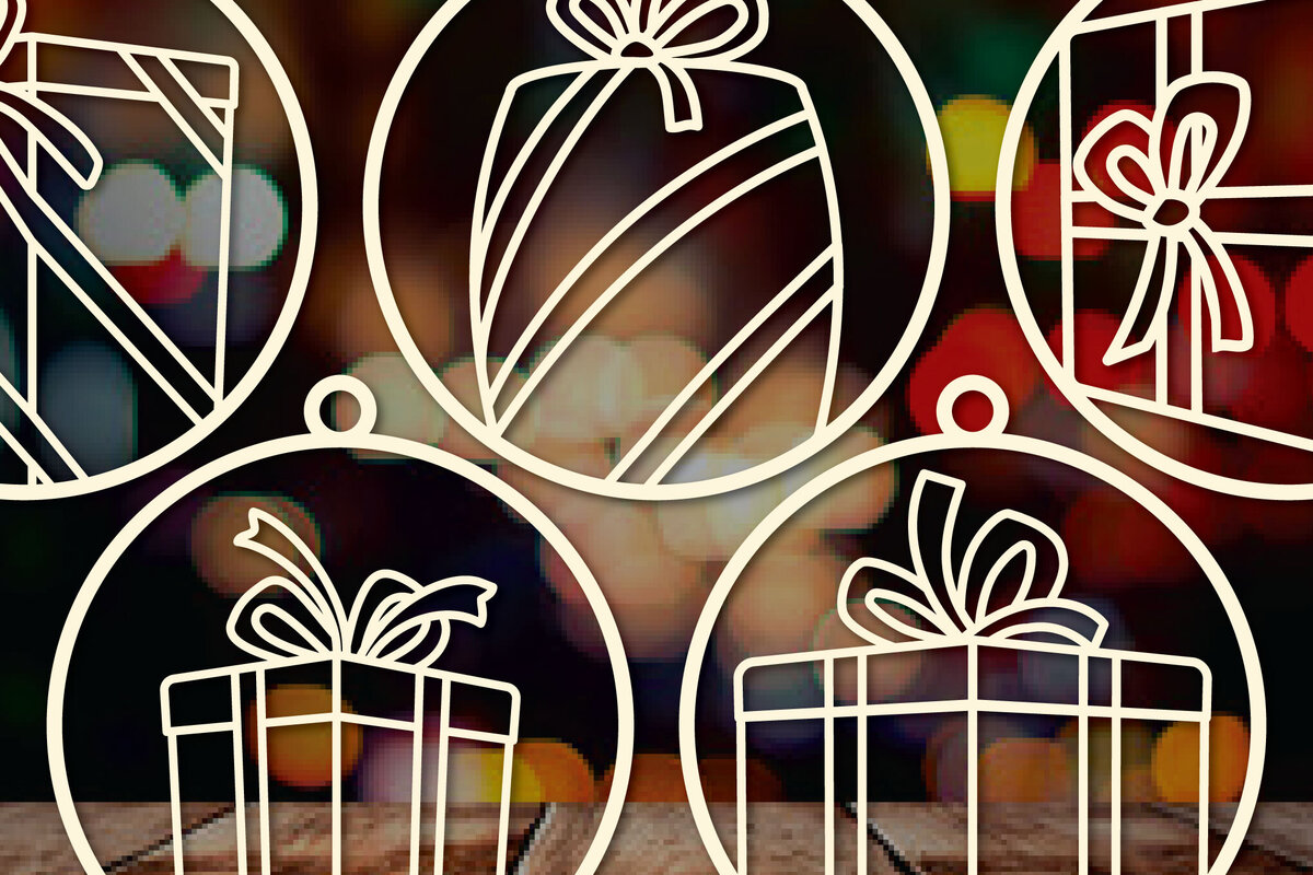 Intra απο ξύλο plywood 3mm-4mm πάχος - Πακέτο Cricut Χριστουγεννιάτικη διακόσμηση  Δίασταση 4x4 cm INTRAFABR-83387795