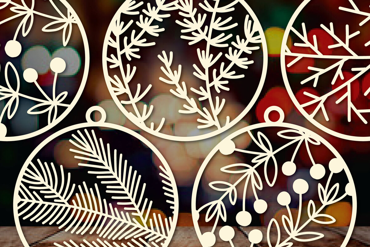 Intra απο ξύλο plywood 3mm-4mm πάχος - Πακέτο Cricut Χριστουγεννιάτικη διακόσμηση  Δίασταση 4x4 cm INTRAFABR-83388425