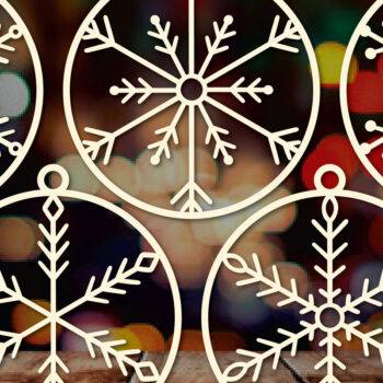 Intra απο ξύλο plywood 3mm-4mm πάχος - Πακέτο Cricut Χριστουγεννιάτικη διακόσμηση  Δίασταση 4x4 cm INTRAFABR-83388895 - Image 3