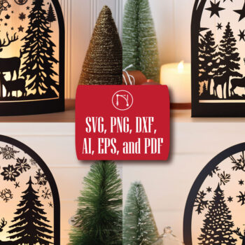 Intra απο ξύλο plywood 3mm-4mm πάχος - Cricut Christmas Decor Mega Bundle Δίασταση 4x4 cm INTRAFABR-82372082 - Image 3