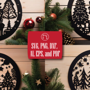 Intra απο ξύλο plywood 3mm-4mm πάχος - Cricut Christmas Decor Mega Bundle Δίασταση 4x4 cm INTRAFABR-82372082 - Image 4