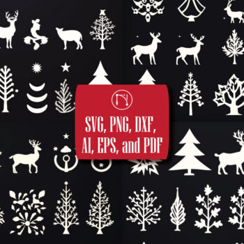 Intra απο ξύλο plywood 3mm-4mm πάχος - Cricut Christmas Decor Mega Bundle Δίασταση 4x4 cm INTRAFABR-82372082 - Image 5