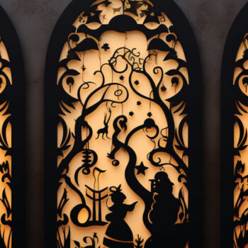 Intra απο ξύλο plywood 3mm-4mm πάχος - Πακέτο Χριστουγεννιάτικων Πόρτων Cricut  Δίασταση 6x6 cm INTRAFABR-81629989 - Image 1