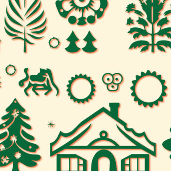 Intra απο ξύλο plywood 3mm-4mm πάχος - Πακέτο Cricut Christmas Element  Δίασταση 4x4 cm INTRAFABR-85124452 - Image 1