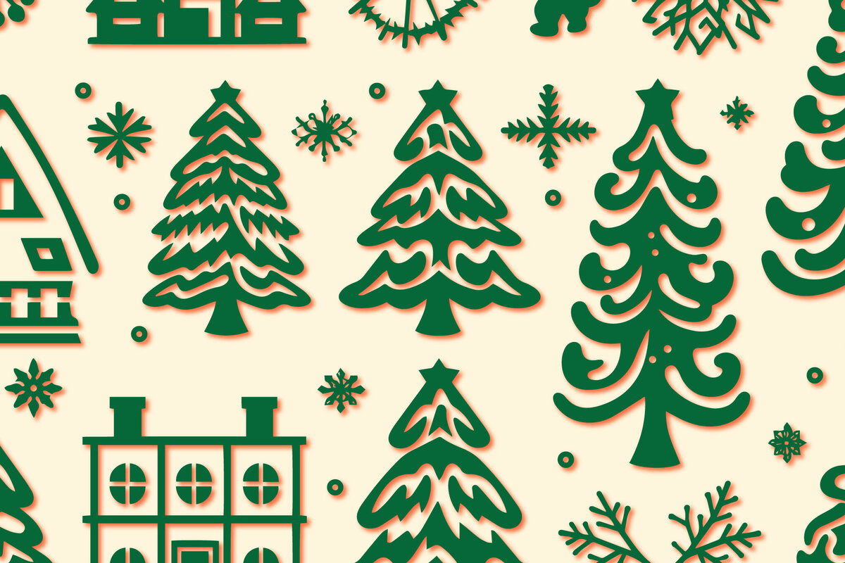 Intra απο ξύλο plywood 3mm-4mm πάχος - Πακέτο Cricut Christmas Element  Δίασταση 4x4 cm INTRAFABR-85125030