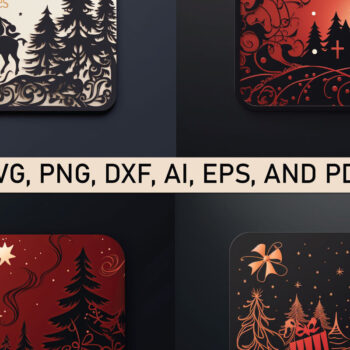 Intra απο ξύλο plywood 3mm-4mm πάχος - Πακέτο χριστουγεννιάτικων δώρων Cricut  Δίασταση 15x15 cm INTRAFABR-81481495 - Image 1