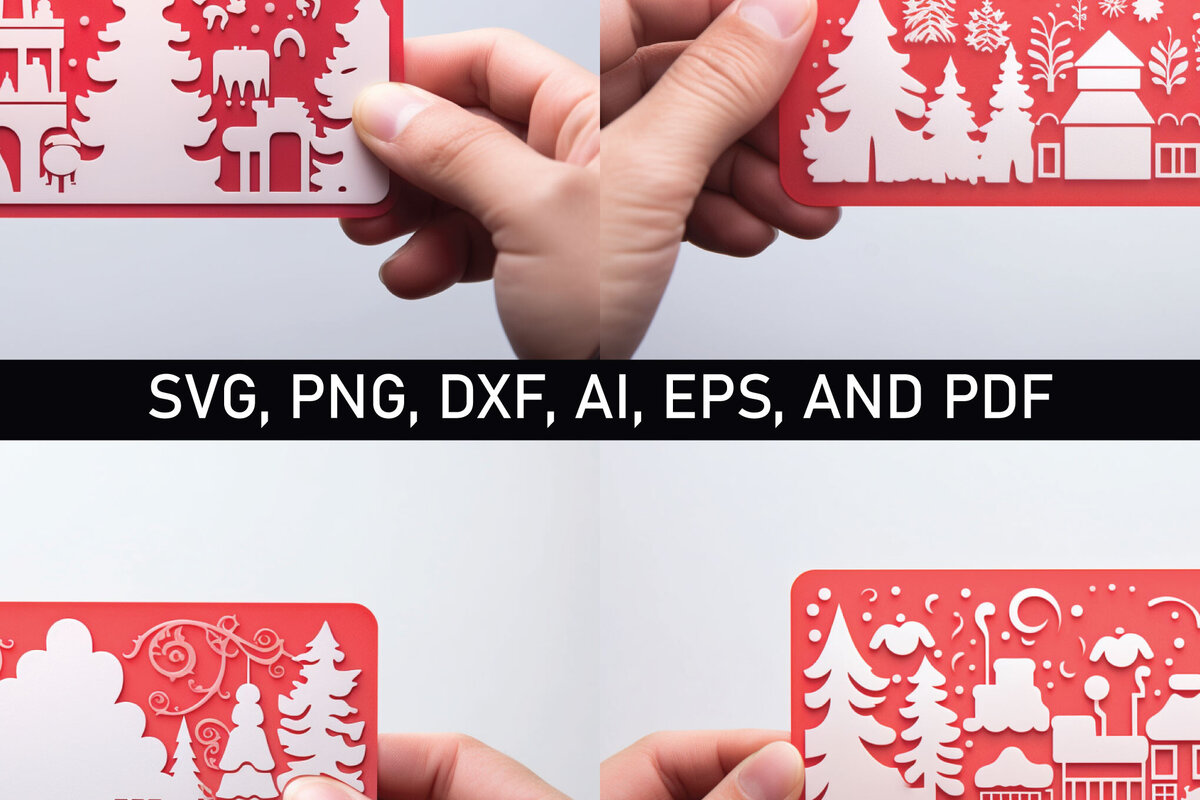 Intra απο ξύλο plywood 3mm-4mm πάχος - Πακέτο χριστουγεννιάτικων δώρων Cricut  Δίασταση 15x15 cm INTRAFABR-81477047