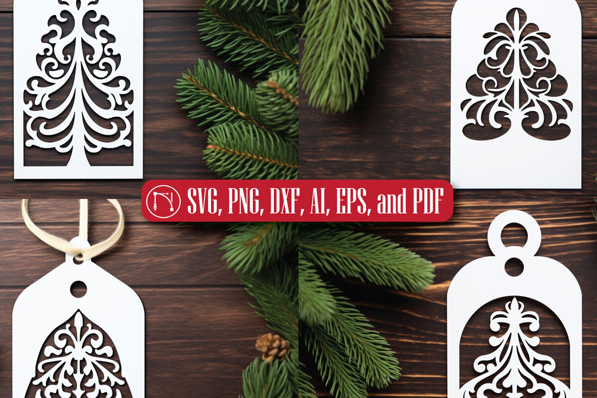 Intra απο ξύλο plywood 3mm-4mm πάχος - Πακέτο  με ετικέτα δώρου Χριστουγέννων Cricut Δίασταση 4x4 cm INTRAFABR-82700519