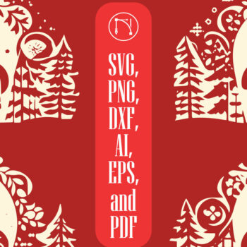 Intra απο ξύλο plywood 3mm-4mm πάχος - Πακέτο Cricut Christmas Gnome  Δίασταση 4x4 cm INTRAFABR-85558428 - Image 1