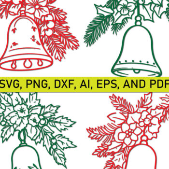 Intra απο ξύλο plywood 3mm-4mm πάχος - Πακέτο Cricut Christmas Jingle Bells  Δίασταση 4x4 cm INTRAFABR-81349006 - Image 1