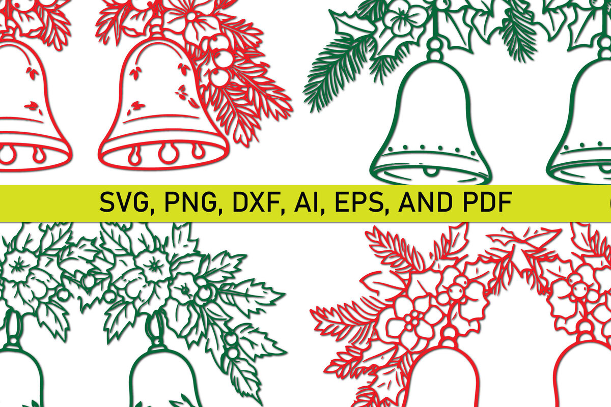 Intra απο ξύλο plywood 3mm-4mm πάχος - Πακέτο Cricut Christmas Jingle Bells  Δίασταση 4x4 cm INTRAFABR-81349006