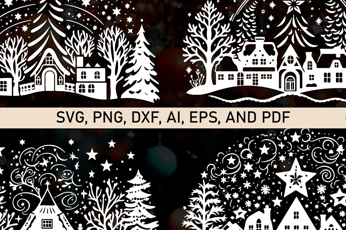 Intra απο ξύλο plywood 3mm-4mm πάχος - Πακέτο Cricut Christmas Magic Decor  Δίασταση 4x4 cm INTRAFABR-81312779