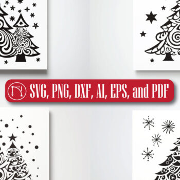 Intra απο ξύλο plywood 3mm-4mm πάχος - Cricut Χριστουγεννιάτικο Στολίδι Πακέτο Δίασταση 6x6 cm INTRAFABR-82634560 - Image 1