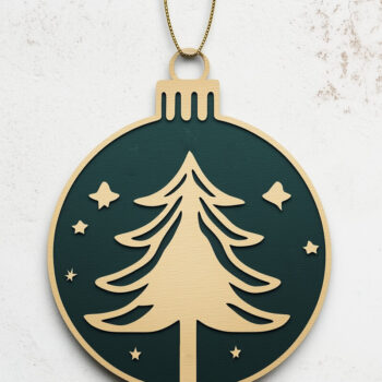 Intra απο ξύλο plywood 3mm-4mm πάχος - Cricut Χριστουγεννιάτικο Στολίδι Πακέτο Δίασταση 6x6 cm INTRAFABR-107439595 - Image 3