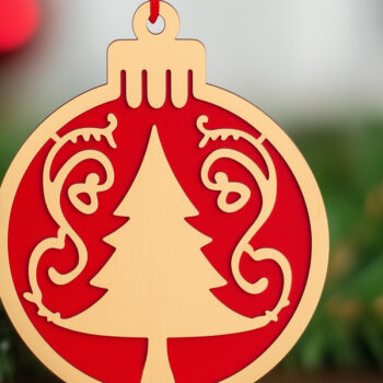 Intra απο ξύλο plywood 3mm-4mm πάχος - Cricut Χριστουγεννιάτικο Στολίδι Cut Δίασταση 6x6 cm INTRAFABR-107431588 - Image 1