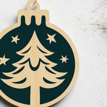 Intra απο ξύλο plywood 3mm-4mm πάχος - Cricut Χριστουγεννιάτικο Στολίδι Cut Δίασταση 6x6 cm INTRAFABR-107431947 - Image 1