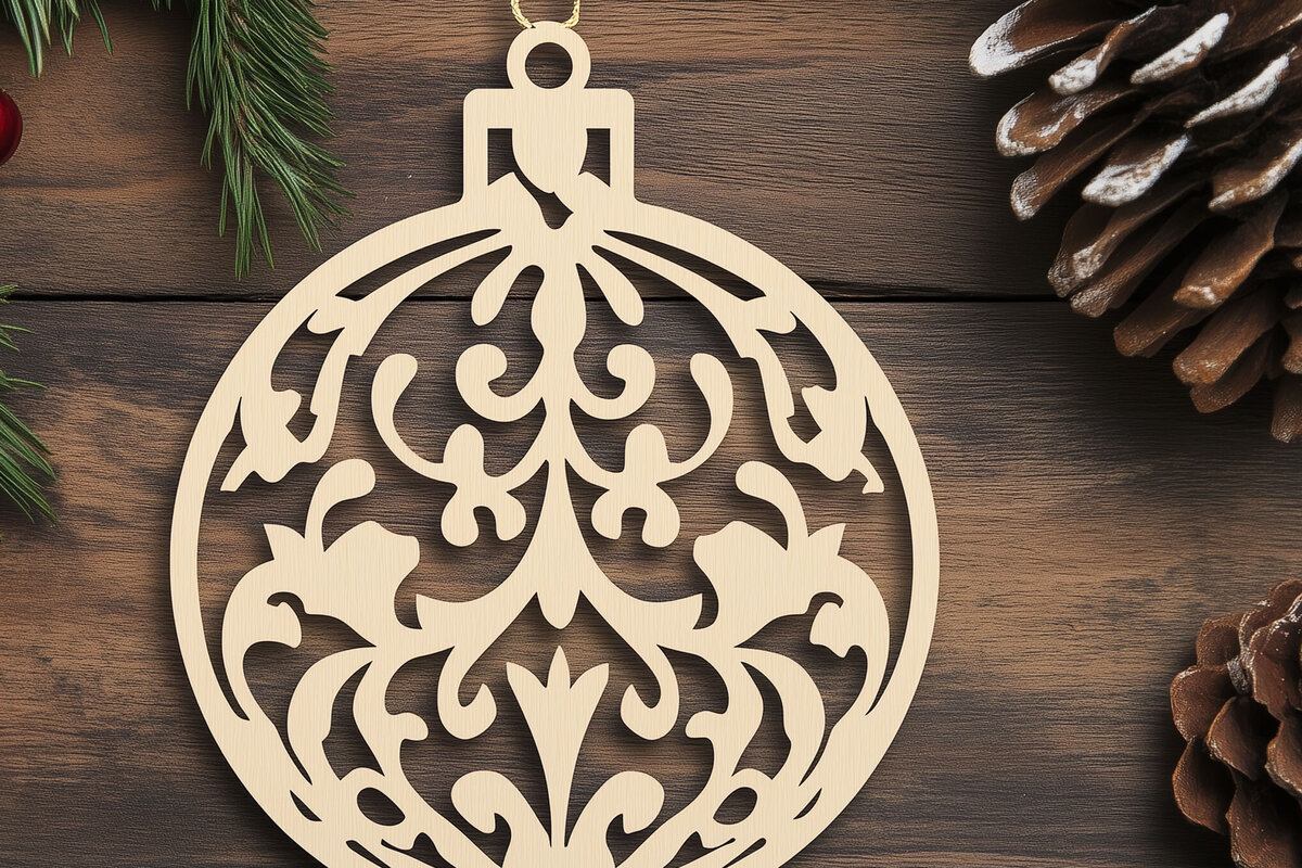 Intra απο ξύλο plywood 3mm-4mm πάχος - Cricut Χριστουγεννιάτικο Στολίδι  Cut  Δίασταση 6x6 cm INTRAFABR-107438252