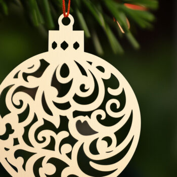 Intra απο ξύλο plywood 3mm-4mm πάχος - Cricut Χριστουγεννιάτικο Στολίδι Cut Δίασταση 6x6 cm INTRAFABR-107439046 - Image 1