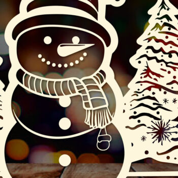 Intra απο ξύλο plywood 3mm-4mm πάχος - Cricut Χριστουγεννιάτικο Στολίδι Decor Δίασταση 4x4 cm INTRAFABR-83561280 - Image 1