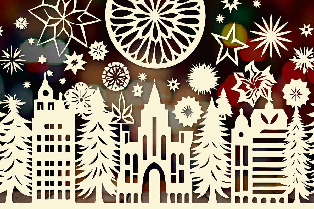 Intra απο ξύλο plywood 3mm-4mm πάχος - Cricut Χριστουγεννιάτικο Στολίδι  Decor Δίασταση 4x4 cm INTRAFABR-83549834