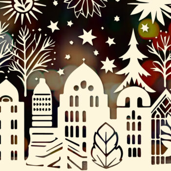 Intra απο ξύλο plywood 3mm-4mm πάχος - Cricut Χριστουγεννιάτικο Στολίδι Decor Δίασταση 4x4 cm INTRAFABR-83550063 - Image 1