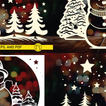 Intra απο ξύλο plywood 3mm-4mm πάχος - Cricut Χριστουγεννιάτικο Στολίδι Decor Bund Δίασταση 4x4 cm INTRAFABR-83561593 - Image 1