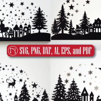 Intra απο ξύλο plywood 3mm-4mm πάχος - Cricut Christmas Scene Mega Bundle Δίασταση 4x4 cm INTRAFABR-82380855 - Image 3