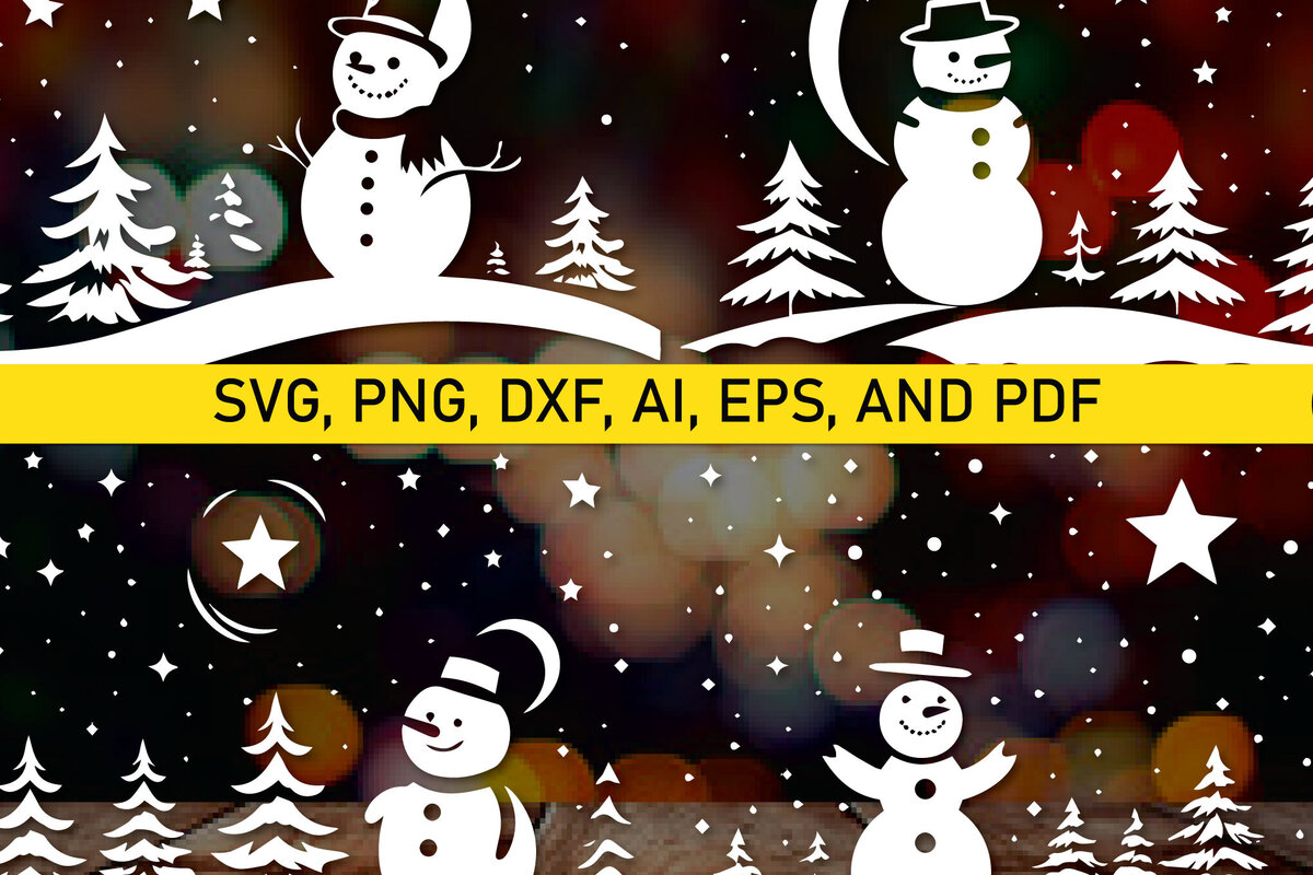 Intra απο ξύλο plywood 3mm-4mm πάχος - Πακέτο Cricut Christmas Snowman  Δίασταση 6x6 cm INTRAFABR-83599957