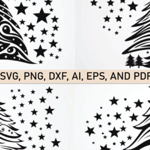 Intra απο ξύλο plywood 3mm-4mm πάχος - Σετ υ κομμένου χριστουγεννιάτικου δέντρου Cricut  Δίασταση 6x6 cm INTRAFABR-81338273