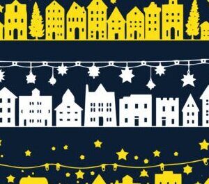 Intra απο ξύλο plywood 3mm-4mm πάχος - Πακέτο Cricut Christmas Village  Δίασταση 4x4 cm INTRAFABR-81561082