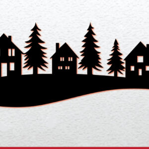 Intra απο ξύλο plywood 3mm-4mm πάχος -  Cricut Christmas Village  Cut Δίασταση 4x4 cm INTRAFABR-108286467