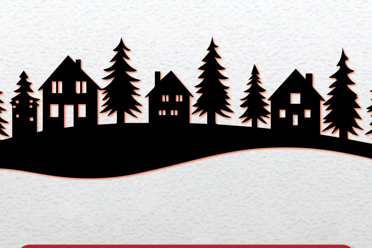 Intra απο ξύλο plywood 3mm-4mm πάχος -  Cricut Christmas Village  Cut Δίασταση 4x4 cm INTRAFABR-108286467