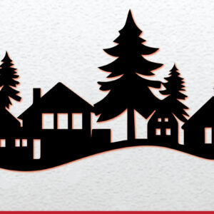 Intra απο ξύλο plywood 3mm-4mm πάχος -  Cricut Christmas Village  Cut Δίασταση 4x4 cm INTRAFABR-108286651