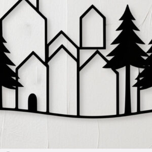 Intra απο ξύλο plywood 3mm-4mm πάχος -  Cricut Christmas Village  Cut Δίασταση 4x4 cm INTRAFABR-108384109