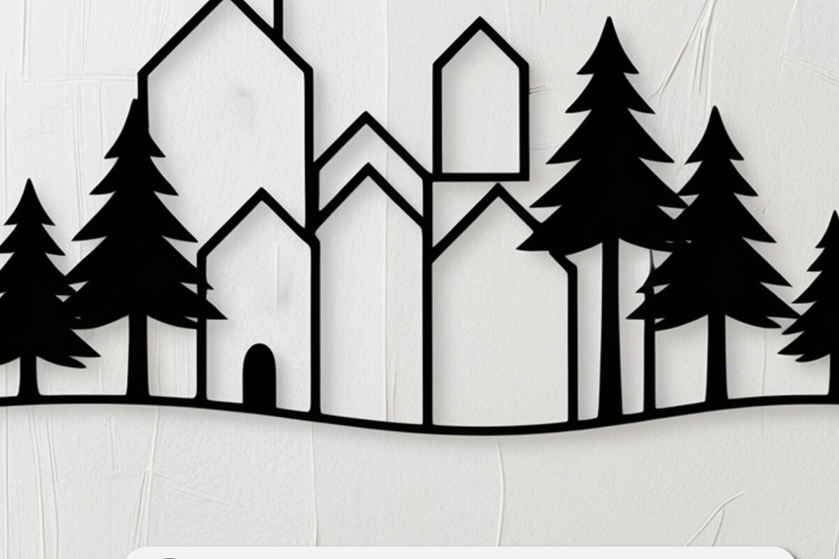 Intra απο ξύλο plywood 3mm-4mm πάχος -  Cricut Christmas Village  Cut Δίασταση 4x4 cm INTRAFABR-108384109