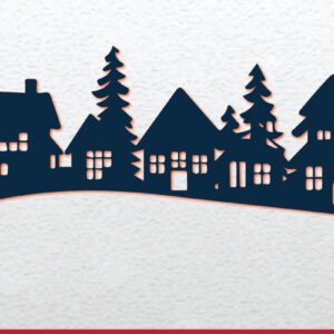 Intra απο ξύλο plywood 3mm-4mm πάχος -  Cricut Christmas Village  Cut Δίασταση 4x4 cm INTRAFABR-108284664