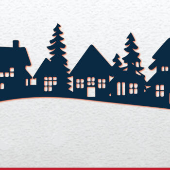 Intra απο ξύλο plywood 3mm-4mm πάχος -  Cricut Christmas Village  Cut Δίασταση 4x4 cm INTRAFABR-108284664 - Image 1