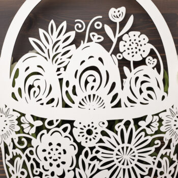 Intra απο ξύλο plywood 3mm-4mm πάχος - Cricut Πασχαλινό καλάθι Papercut Δίασταση 4x4 cm INTRAFABR-89995490 - Image 1