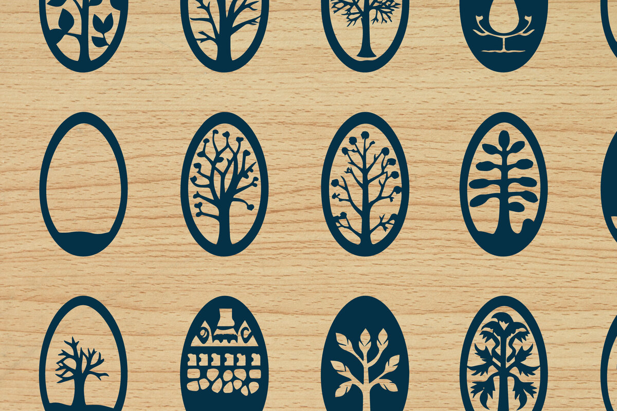 Intra απο ξύλο plywood 3mm-4mm πάχος - Πασχαλινό Πακέτο Cricut Πακέτο  Δίασταση 4x4 cm INTRAFABR-90791746