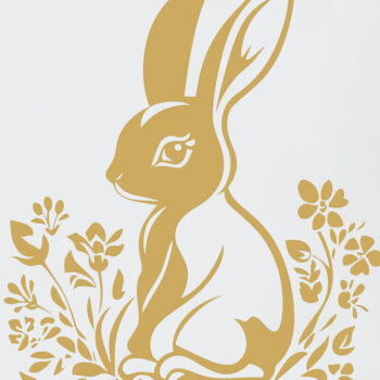 Intra απο ξύλο plywood 3mm-4mm πάχος - Cricut Easter Bunny Cut Δίασταση 4x4 cm INTRAFABR-118544400 - Image 1