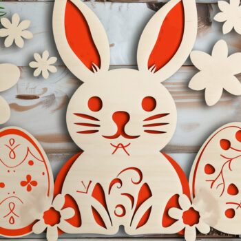 Intra απο ξύλο plywood 3mm-4mm πάχος - Cricut Πασχαλινό Laser Cut Δίασταση 4x4 cm INTRAFABR-94062182 - Image 1