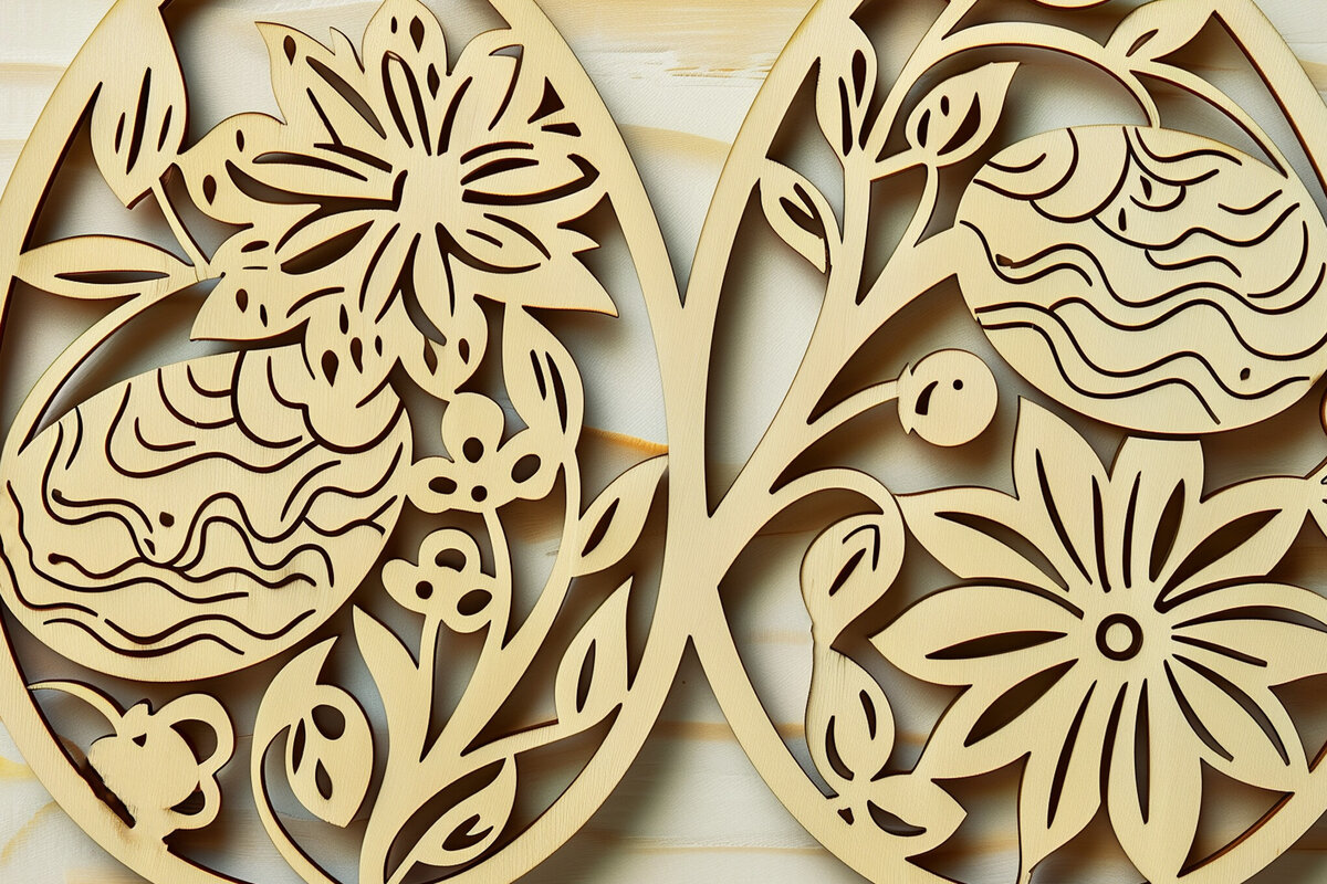 Intra απο ξύλο plywood 3mm-4mm πάχος - Cricut Πασχαλινό Laser Cut  Δίασταση 4x4 cm INTRAFABR-94147073