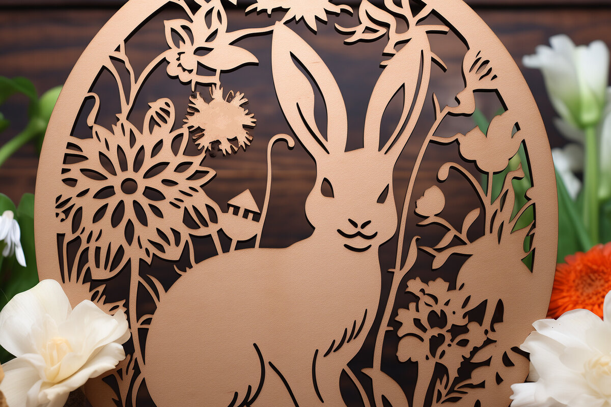 Intra απο ξύλο plywood 3mm-4mm πάχος - Cricut Πασχαλινό Laser Cut   Δίασταση 4x4 cm INTRAFABR-90877427